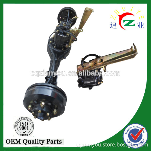 tricycle semi floating rear axle and hydraulic brake with 2 speed